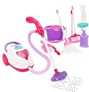 Toddler Vacuum, Toddler Cleaning Toy, Vacuum Cleaner Set, Realistic Electric for Pretend Housekeeping, 17.99x11.3x5.79 inches for Kids, Fun for Boys and Girls House Games