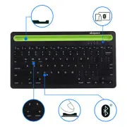Alcopaca Wireless Bluetooth Keyboard with Stand RK908 Plastic Portable For iPad