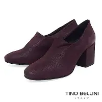 在飛比找Yahoo奇摩購物中心優惠-Tino Bellini義大利進口特殊啞光布料高跟踝靴_酒紅