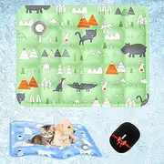 Pet Cooling Mat for Dogs Cats, 2025 New Dog Cooling Mat Indoor & Outdoor, Washable and Portable PetCooling Pad for Dogs, Ice Bed Suitable for All Types of Pets (Color-C,XL(23.6 * 35.4in))