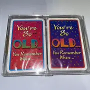 Unopened Vintage 1996 You're So Old & You Remember When Playing Cards 2-Pack