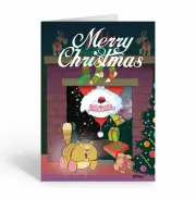Scared Cat! Funny Cat Christmas Cards - 18 cards & white envelopes - 20105
