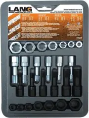 Lang Tools 2581 26-Piece Thread Restorer Tap and Die Set, black MADE IN USA