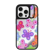 iPhone 16 Pro Mirror Ring Stand Case MagSafe Compatible Butterfly Folk