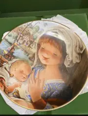 Schmid Avian Mother And Child Plate. Boxed. Limited Ed 1979. Christmas Decor