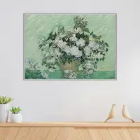 在飛比找momo購物網優惠-《玫瑰花》梵谷．後印象派 世界名畫 經典名畫 風景油畫-白框