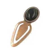 J. C. Walsh & Sons Connemara Marble Oval Brass Bookmark