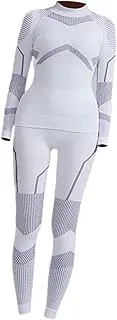 [ａ aternee] Women Thermal Underwear Set Warm Base Layer Quick Drying Women Long Sleeve Set for Cycling Hiking Sports Outdoor Activities