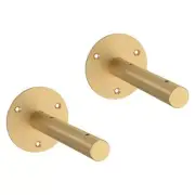 2 Piece Decorative Pipe Style Bracket Brushed Brass
