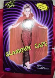 Halloween Costume Red High Neck Glamour Vampire Cape 56" One Size
