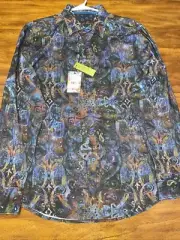 Robert Graham Lucy Diamond Micro Corduroy New With Tags Classic Fit XL