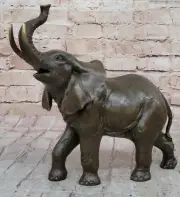 Signed Bugatti Animal Kingdom Mother Elephant Home Decor Bronze Sculpture Sale
