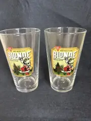2 BJs BREWHOUSE Blonde Kolsch Beer Pint Beer Glass 10oz Barware