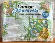 Vintage Cannon Monticello Percale Twin Fitted Bed Sheet (1) Floral NEW FREE SHIP