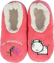 [BenSorts] Fuzzy Slipper Socks for Women Funny House Slippers with Grips