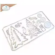 Elizabeth Crafts winter white die Set planner journal tree snowman