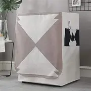 Washing Machine Cover Geometric Patterns 23Wx23Dx33H inches Cover Front Loader Fully Automatic Drum Washing Machine Cover Fabric Anti