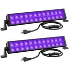 Pack 48W Black Light Bars, LED Blacklight Plug Switch, IP66 Outdoor Black Lights
