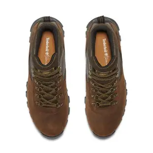 Timberland 男款深棕色防水中筒健行鞋|02730R242