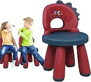Kid Step Stool,Cartoon Chair for Toddler - Toddler Dino Chair Full Backrest, Good Toughness, Non-Slip Pad, Double Thickened Backrest for Home, Classroom, Kindergarten Pluvo