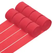 8 Rolls Crepe Paper Streamers 656ft Rainbow Streamers, Red