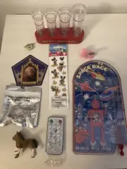 Large Toy Box Junk Drawer Lot Of Misc. Toys Vintage Schleich Horse, Coin Sorter