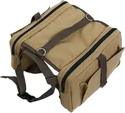 BESPORTBLE Dog Camping Backpack Small Dog Backpack Dog Hiking Backpack Dog Carrier Backpacks Dog Outdoor Saddlebag Dog Rucksack Doggy Backpacks Dog Canvas Backpack Travel Bag for Dogs Khaki