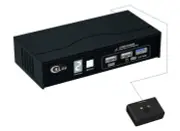 2 Port Displayport KVM Switch-Digital Display and USB 3.0 Hub 2K@144Hz - #785