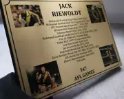 Jack Riewoldt Retirement Plaque. A4 With Timber Backing Board. Hang Or Stand.