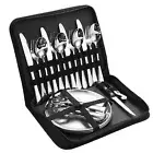 Picnic set 2/4 Person Cutlery Plate Knives Fork Compact Travel Stainless Steel