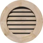 Ekena Millwork Gable Louver Vent 23"x 23" Unfinished Round Smooth Pine Wood