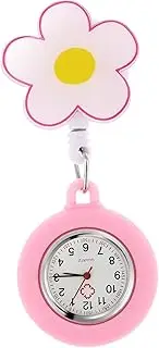 [VALICLUD] Nurse Pocket Watch Watches for Women Watch with Second Hand Nursing Nurses Accessories for Work Para Midwife Stopwatch Nurses Fob Watch Nursing Grad Retractable Watch Breast Pink