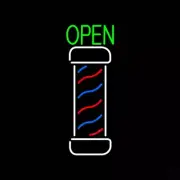 Barber Shop Open 17" Neon Sign Lamp Light With Dimmer Business Beer Glass VY