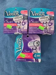 3X Gillette Venus Swirl Extra Smooth Women's Razor Blade Refill 12 Cartridges