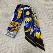 HERMES Twilly Scarf Blue Pretty Noble Luxury 274