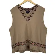 PENDLETON Women's Harlow Lamb Wool Sweater Vest Size XL NWT