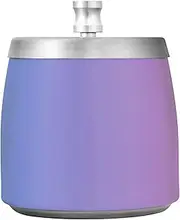 Pink Blue Gradient Stainless Steel Cigarette Ash Tray with Lid for Patio Balcony Indoor, Smokeless Odorless Ash Tray Sets for Cigar Lovers Smokers