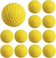 12 Pcs Pitching Machine Softballs Dimpled Softballs 12-Inch Pitching Machine Softballs for Hitting and Fielding Practice