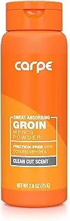Carpe Sweat Absorbing Groin Powder (For Men) - Designed for Maximum Sweat Absorption - Mess and Friction Free, Stop Chafing
