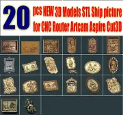 3D stl files relief SHIP for CNC router cnc machine milling
