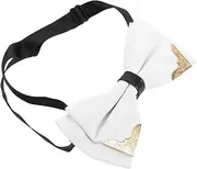 [WRITWAA] Men's Metal Trim Bow Tie for Formal Events Tuxedo Bow Tie Set for Wedding Groom Bachelor Party