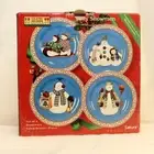 Debbie Mumm Jolly Snowmen Set of 4 Dessert Salad Plates Sakura Winter Christmas