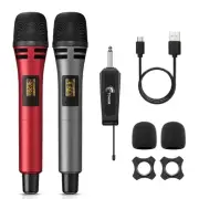 Wireless Microphones, UHF Dual Karaoke Microphone System, Microfonos Inalambr...