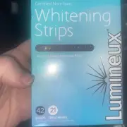 Lumineux Oral Essentials Teeth Whitening Strips 42 strips 21 treatment Brand New