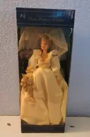 1982 Goldberger Princess Diana of Wales Wedding Doll 11.5" 2.5 Ft. Bridal Train