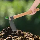Wooden Handle Cultivator Manual Gardening Garden Hand Hoe Vegetable Farming Tool