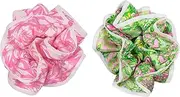Lilly Pulitzer Hair Scrunchies for Thin or Thick Hair, Cute Ruffled Hair Ties for Women, Set of 2, Assorted