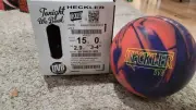 DV8 Heckler Bowling Ball 1st Quality | 15 Pounds | 3-4" Pin | 2.9oz Top Weight