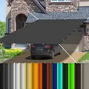 Sun Shade Sail Square 3 x 3 m(9.84 x 9.84ft) Sun Shade Canvas Shade Cover UV Block Weather Resistant Durable with Free Rope for Patio Backyard Lawn Garden Outdoor Activities, Dark Grey