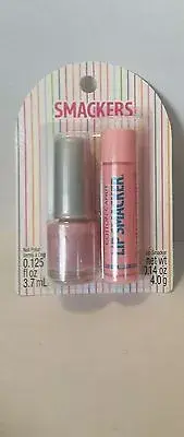 Bonne Bell Lip Smackers COTTON CANDY Lip Balm SUGAR Nail Polish Duo Pink New